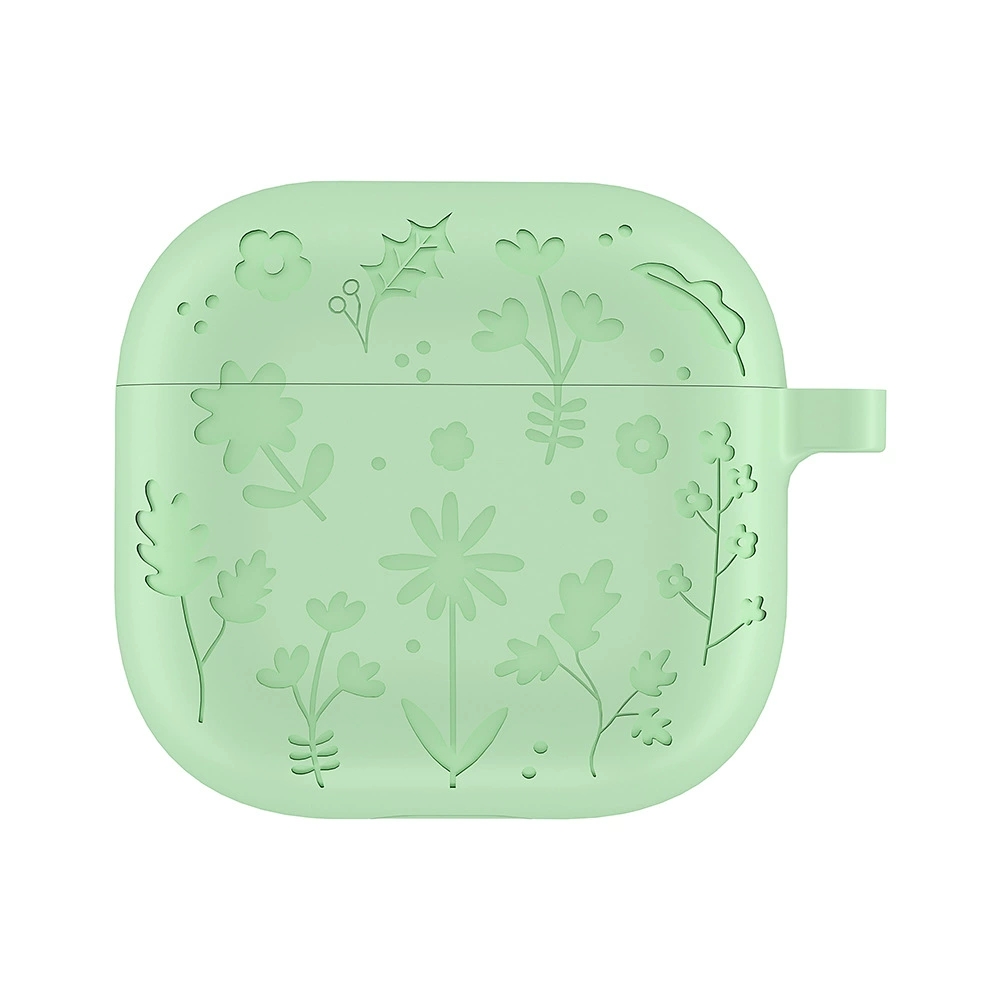 Силиконовый защитный чехол для AirPods (AirPods 4 / Pro3 / 1/2), однотонный цвет с вариантами ремешка