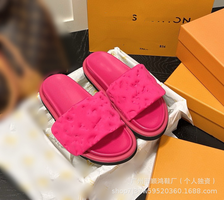 驴家魔术贴厚底拖鞋夏季新款百搭休闲老花情侣大码一字沙滩凉拖鞋|undefined