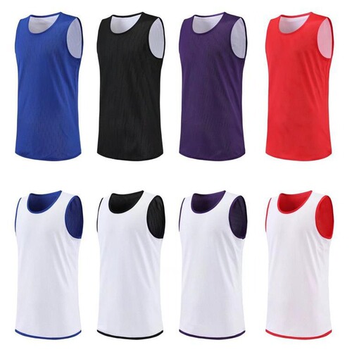 Custom Dual-Sided Basketball Jersey, Single Piece Top, Wearable on Both Sides, Sports Backless Tee, Running Loose-Fit Sleeveless Team Uniform, Printed Customization