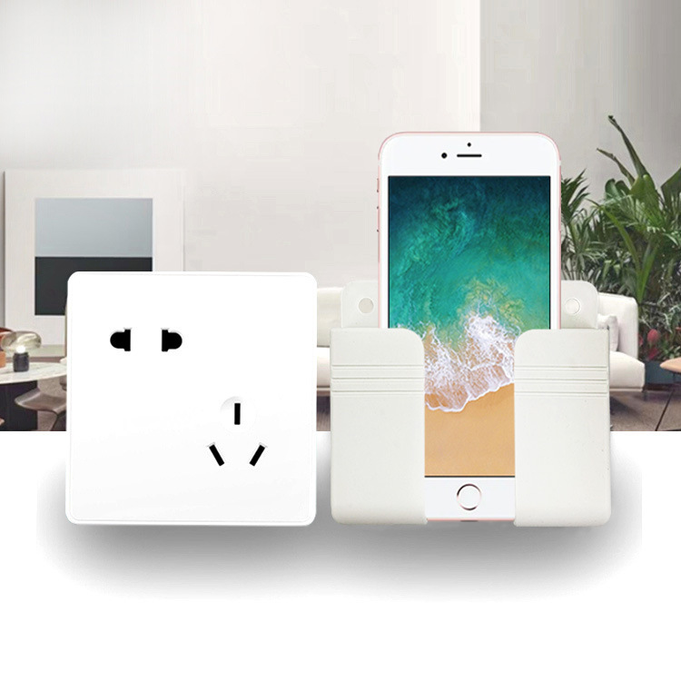 携帯電話充電ベーススタンド壁掛け粘着式リモコンラック収納ケース穴なし壁収納ラック|undefined