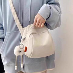 轻便尼龙布小众2025新款贝壳包帆布休闲单肩斜挎包女防水大容量
