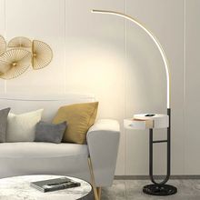 落地灯 北欧客厅简约现代led床头灯卧室书房ins风 创意个性弧线灯
