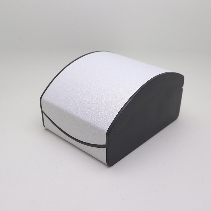 New wholesale watch boxes, curved fashionable bracelet packaging small pillow storage box with LOGO text printing