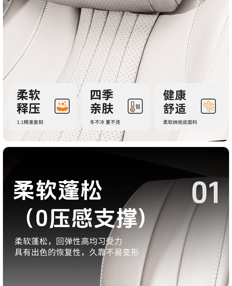 Popular Foreign Trade Car Headrest and Lumbar Support, Universal Neck Pillow for All Seasons, Car Seat Cushion