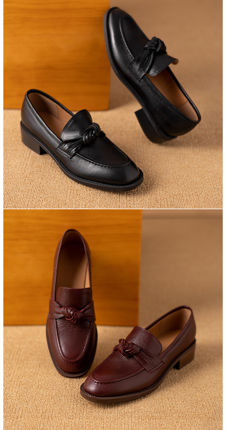 ライオンズ ぺちゃこ CHIKO Mikelena Round Toe Block Heels Loafers Shoes
