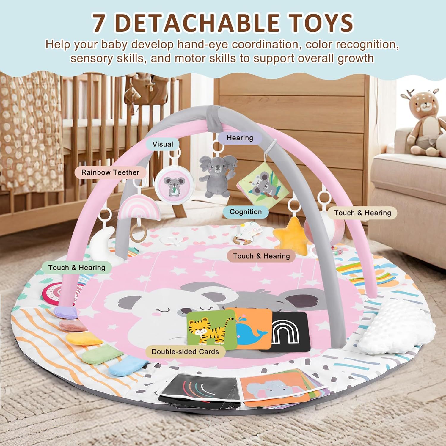 Factory Customized Baby Play Gym with Foldable Mat Frame Activity Center Easy to Install and Clean
