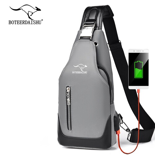 Men's Chest Bag 2024 New Trendy Unisex Bag Korean Style Leisure Oxford Cloth Bag Single Shoulder Crossbody Bag Small Backpack