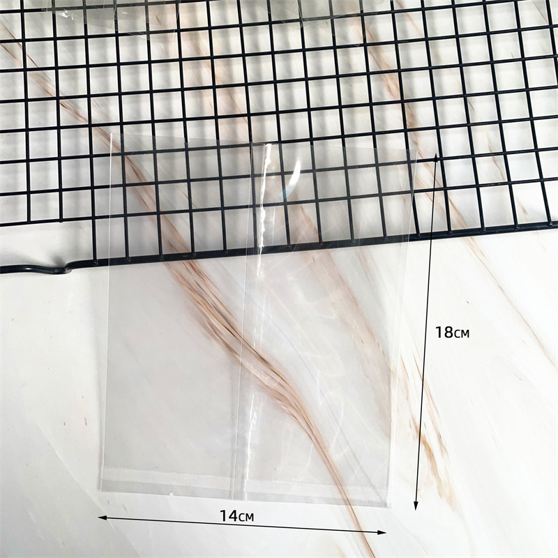 Venta al por mayor bolsa de pastel de Luna transparente sin color impresión embalaje bolsa yema de huevo plástico crujiente nieve bolsa de embalaje 100