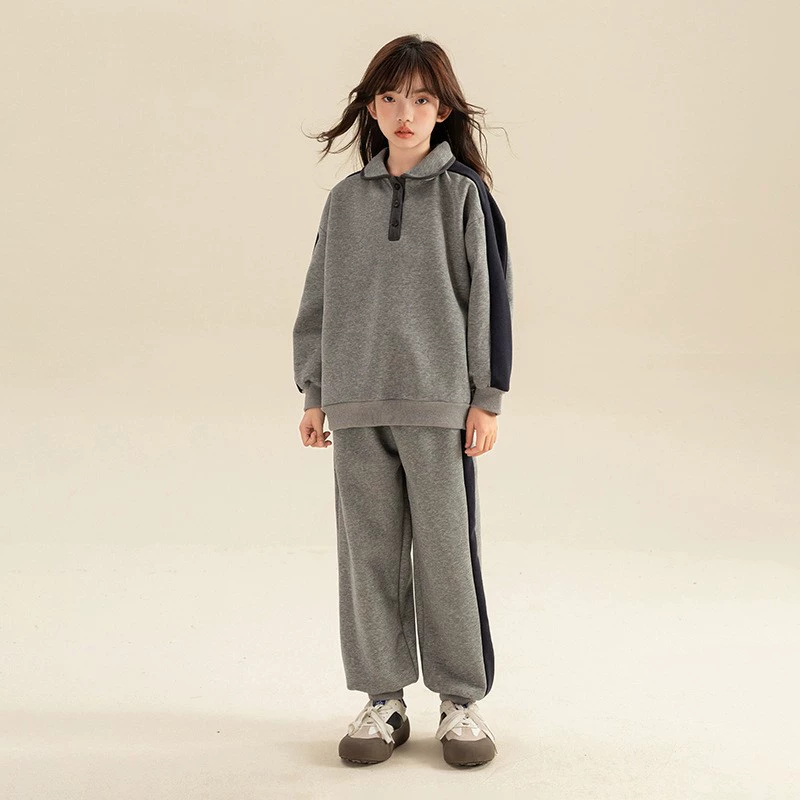 Autumn set, sweatshirt, trousers, oversize