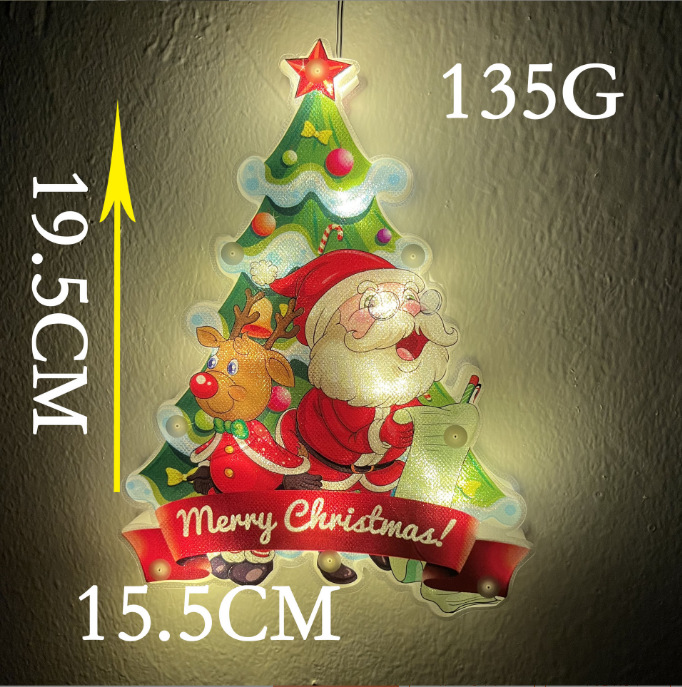 Amazon Venta caliente LED cocina ventana lechón luces colgantes luces de Navidad luces de colores decoración navideña escena ambiente luces