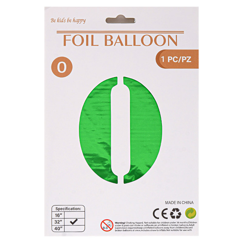 32 pulgadas Tarjeta de papel digital OPP globo de embalaje independiente fiesta de cumpleaños ambiente decorativo globo