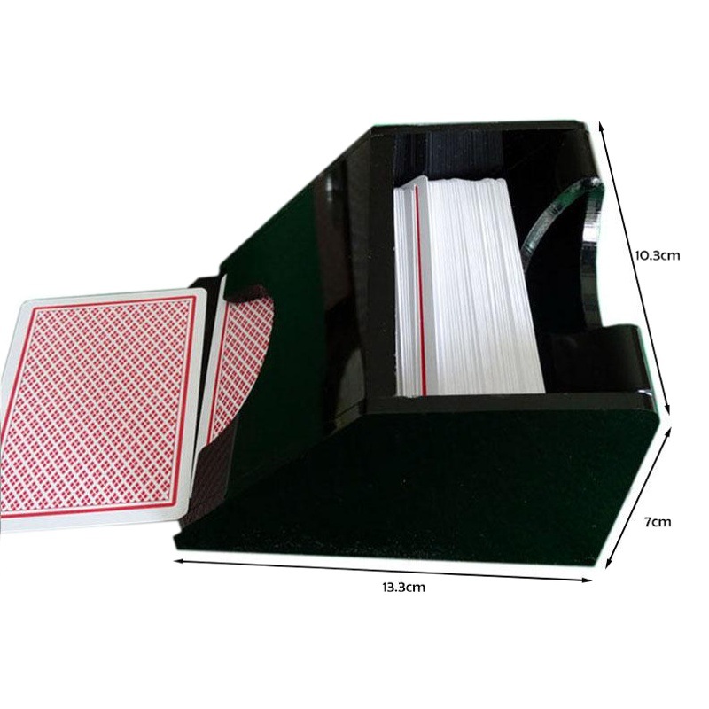 Máquina de emisión de tarjetas de póquer máquina de emisión de tarjetas manual negro o transparente puede contener 1 caja de tarjeta de cubierta