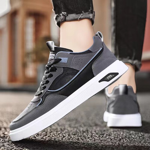 Outdoor men's shoes summer breathable 2024 new student leather youth sneakers men's versatile casual sports trendy shoes