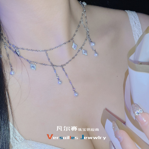 Versa original cross-border waist chain, 18k plated, micro-embellished with brilliant zirconium, versatile and sexy accessory for summer low-waisted pants