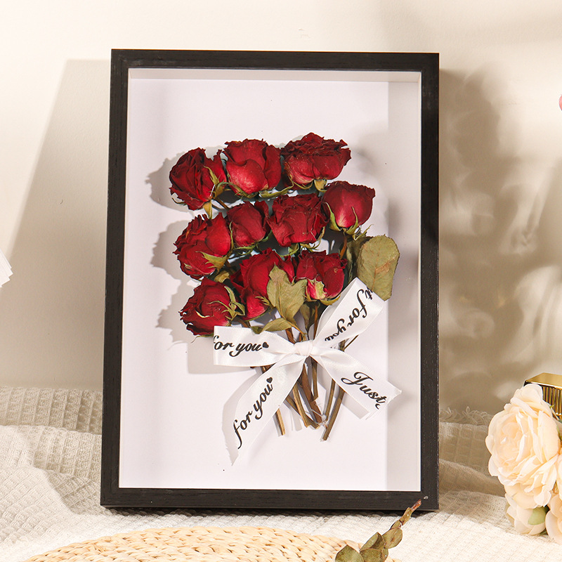 手工中空立體創意diy畫框乾花相框植動物標本框架擺台掛牆批發