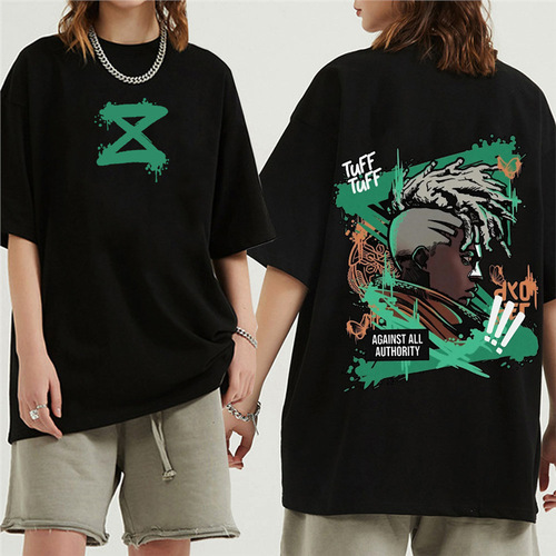 Eurocode cotton T2025ShirtsT-ShUnisex-NeckOHarajukuAnimeCaitlynArcane