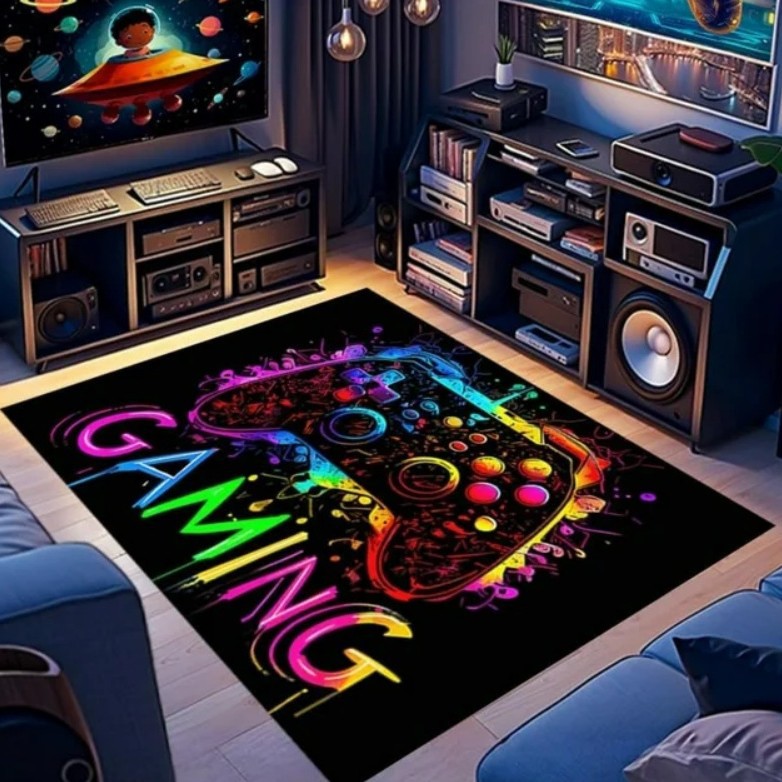 Transfronterizo Amazon 3D máquina de juego de colores alfombra e-sports SALA DE VIDEOJUEGOS manejar alfombra completa en stock al por mayor