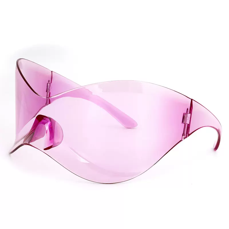 时尚连体大框太阳镜骑行防晒面罩男女个性遮阳眼镜小众墨镜