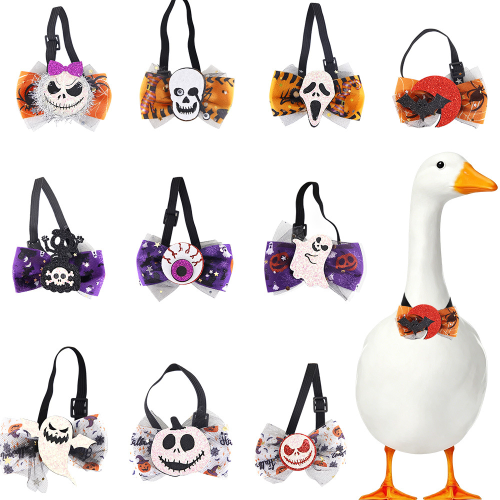 Porche transfronterizo ganso Halloween corbata demonio ganso arco pequeña corbata creativa fantasma festival ganso accesorios de decoración