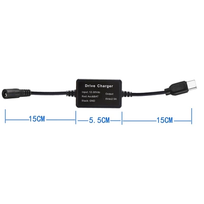 Step-Down Cable 12V24V to 5V: Mobil şarj cihazları