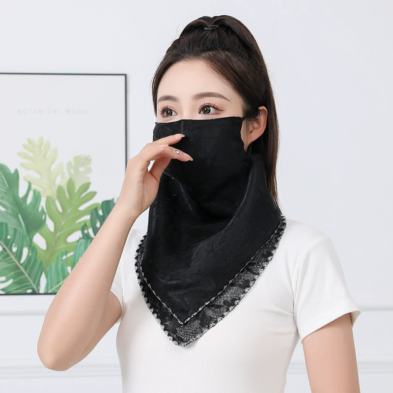 Summer triangular thin scarf, breathable travel windproof medical mask, sun protection
