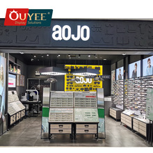 時尚眼鏡展櫃商用 木質烤漆眼鏡展示架多層鏡片陳列櫃立式展架子