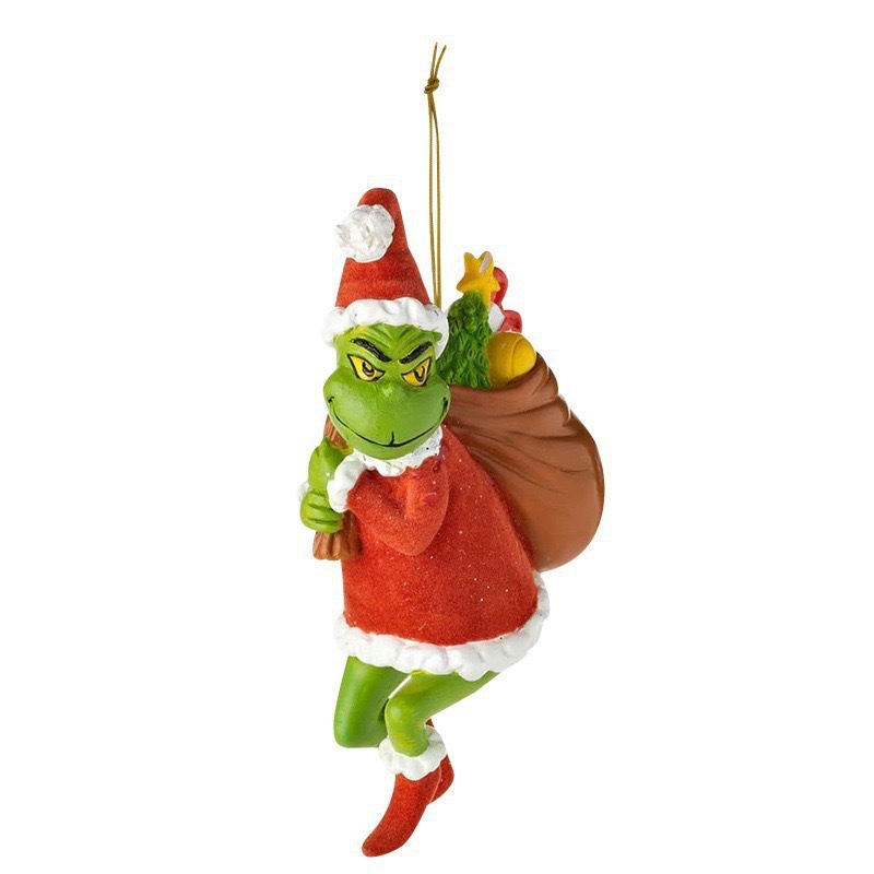 2023 nuevos productos monstruos de pelo verde decoración de Navidad colgante de dibujos animados colgante de árbol de Navidad decoración interior de automóviles de Navidad image 19