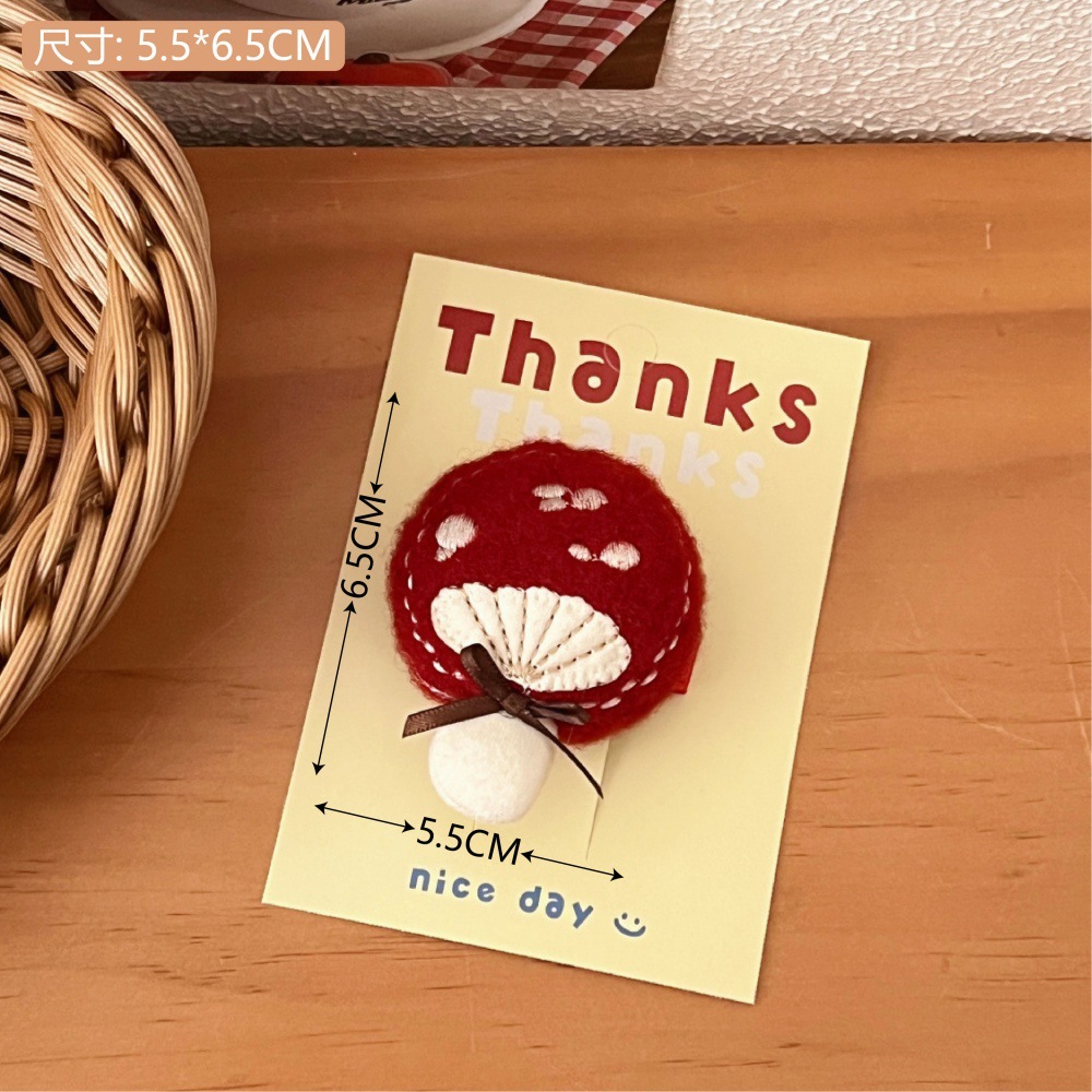 Coreano retro tela broche broche broche de cabello de niña corazón dulce lindo broche de frangeo al por mayor