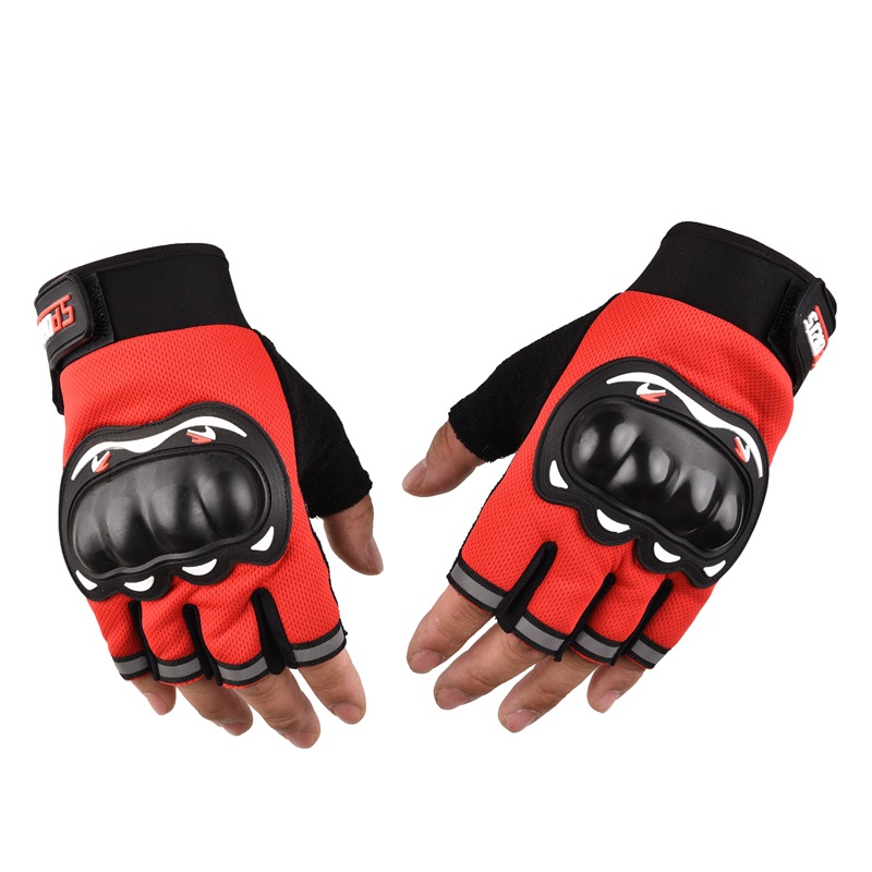 Guantes de motocicleta impermeables a prueba de caídas de invierno equipamiento de motocicleta locomotora hombre protector de montar medio dedo delgado pantalla táctil