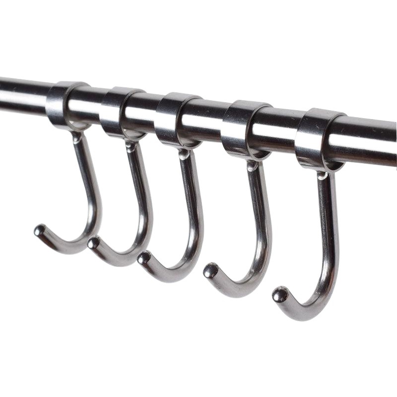 Wholesale thickened 304 stainless steel casing hook kitchen activity hook wear round tube single hook fixed hardware pendant