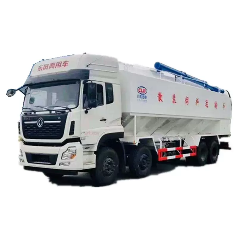 20吨饲料车 自动化养殖场饲料车.东风前四后八40方散装饲料运输车