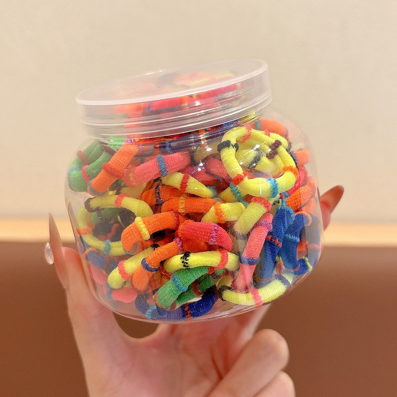 女童高弹力彩色小号发绳小女孩不伤发耐用扎头发皮筋儿童头绳|undefined