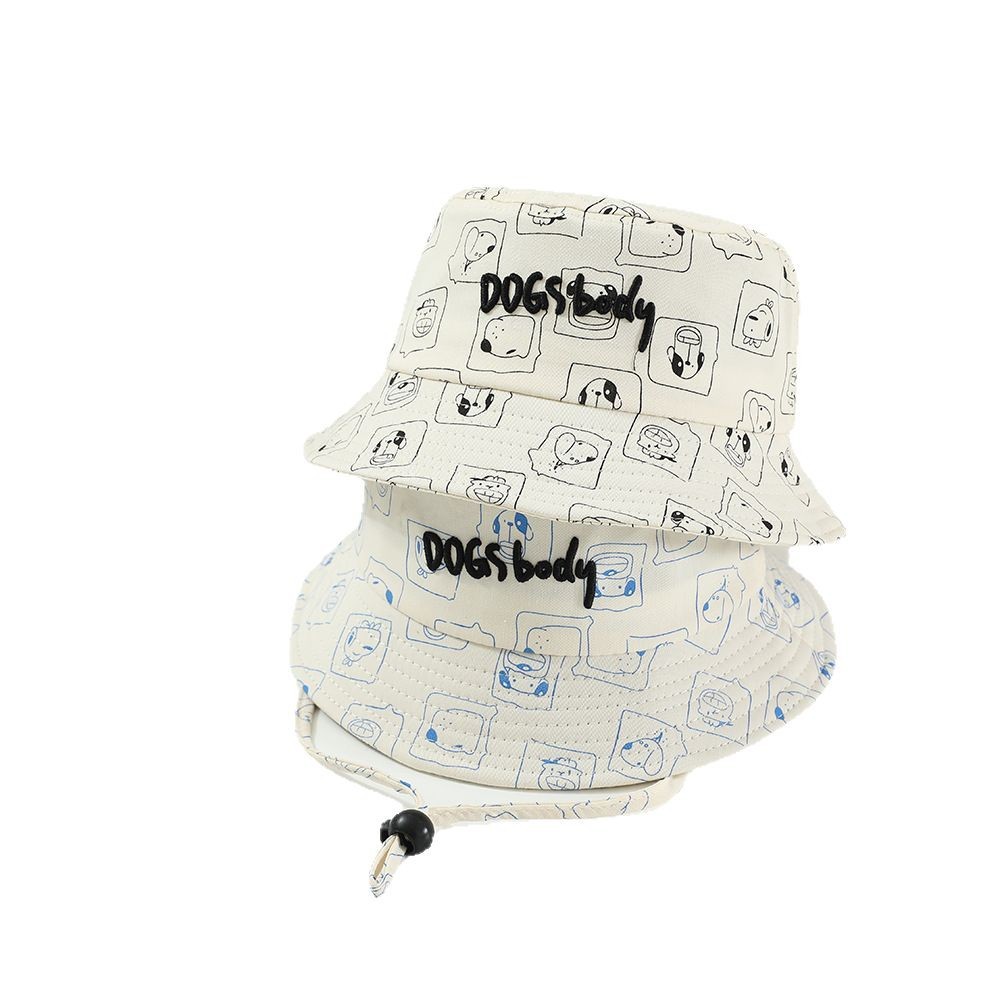 Bebé pescador sombrero primavera y otoño animales dibujos animados impresión sombrero bandeja trabajador hombre y mujer sombrero cuerda ajustable