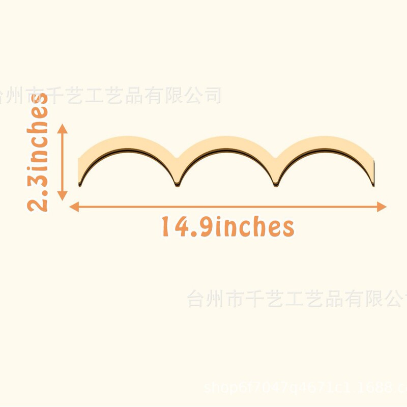 跨境木制踢脚线波浪形边缘木质镶边 DIY木制涂鸦墙面家居门框装饰|undefined