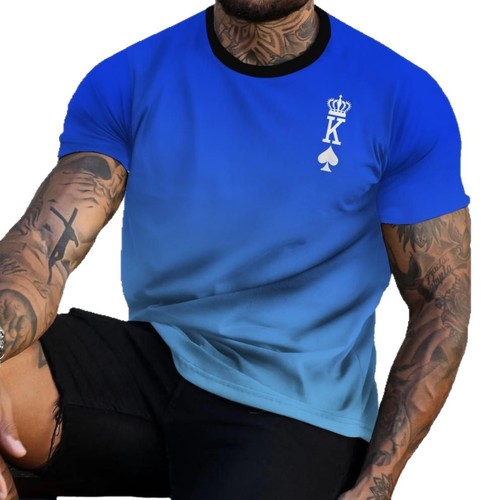 European and American 2025 New Fashion Trend Casual Matchy Matchy High-Quality Printed Short-Sleeve T-Shirt