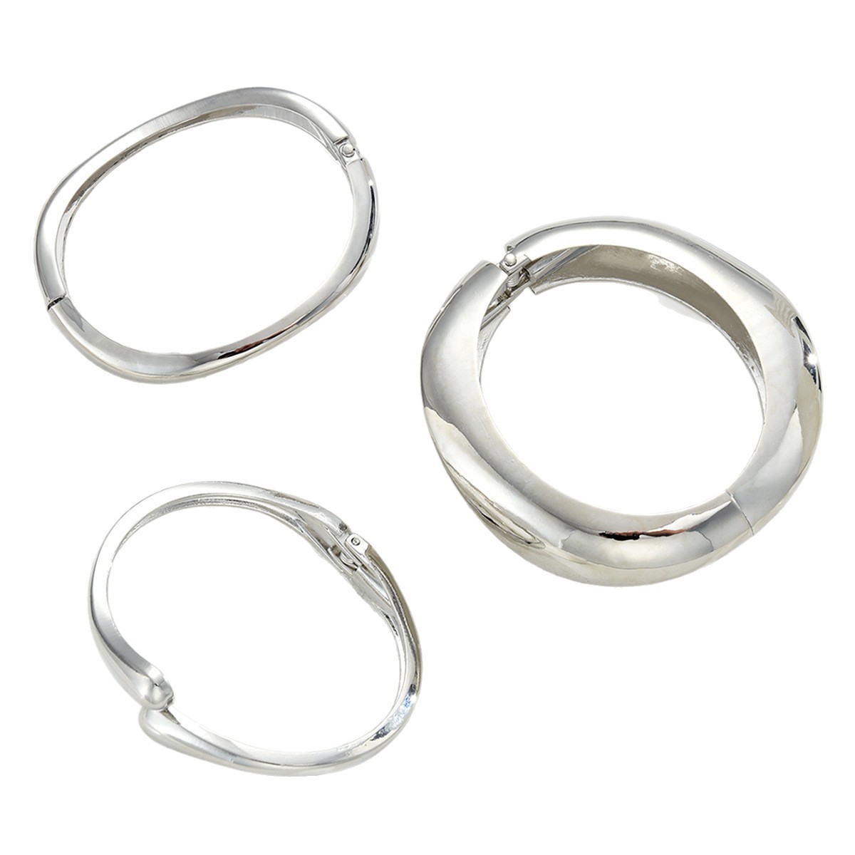 Brazalete geométrico irregular transfronterizo de Europa y Estados Unidos diseñado por la industria pesada simple brazalete fotosensible 3 piezas brazalete