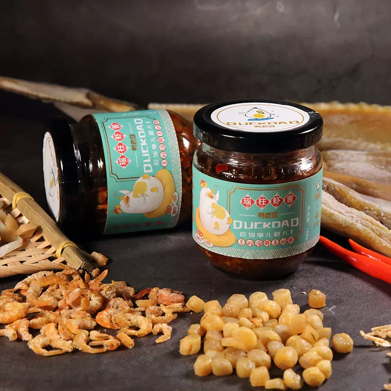 义家人源头厂家批发广西北海海鲜拌饭酱大颗粒香辣顶鲜XO瑶柱虾酱