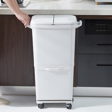 家用厨房分类垃圾桶带盖一体防臭大号双层厨余干湿分离垃圾分类