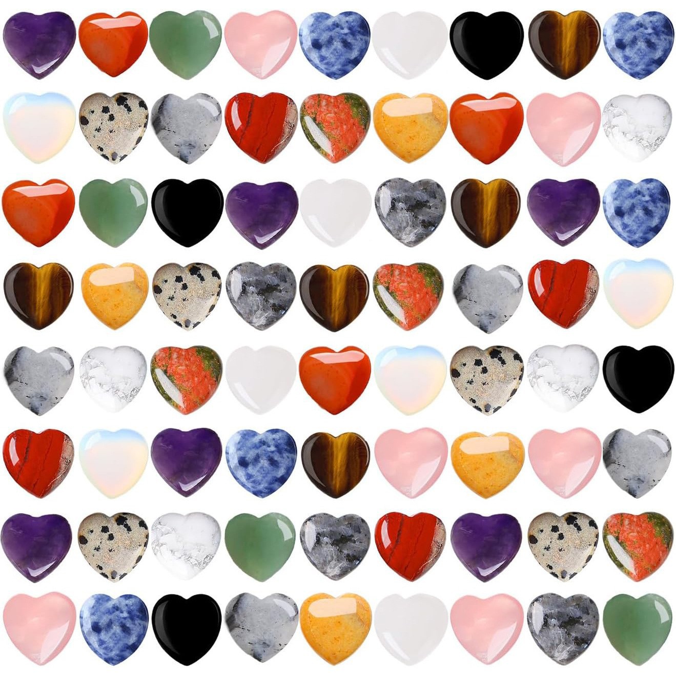 跨境热销高品质20*6mm天然石粉晶水晶心形爱心掌心石摆件工艺品