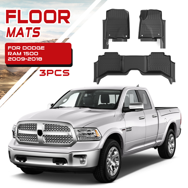 Adecuado para alfombrillas de coche Dodge especial impermeable Dodge RAM 1500 Floor mat todo incluido almohadilla de pie Tpe