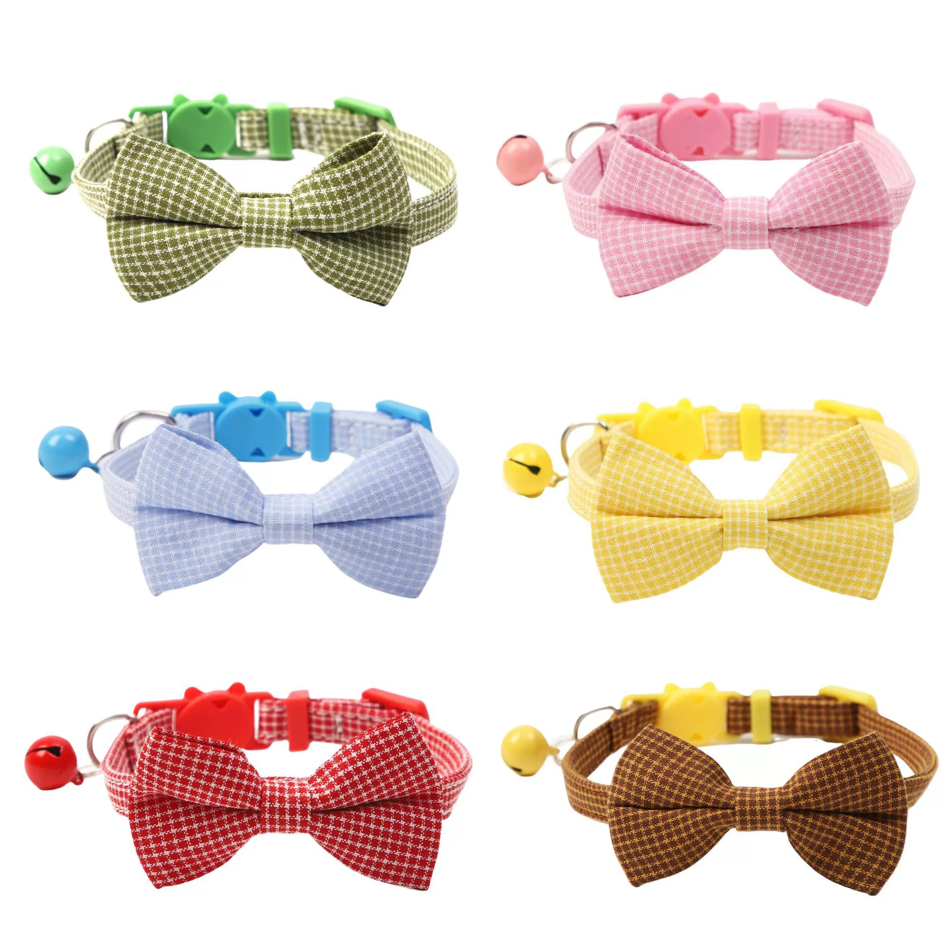 Ошейник для кошек и собак Berna Cute Pure Pet Collar Houndstooth Bow, оптом от производителя.