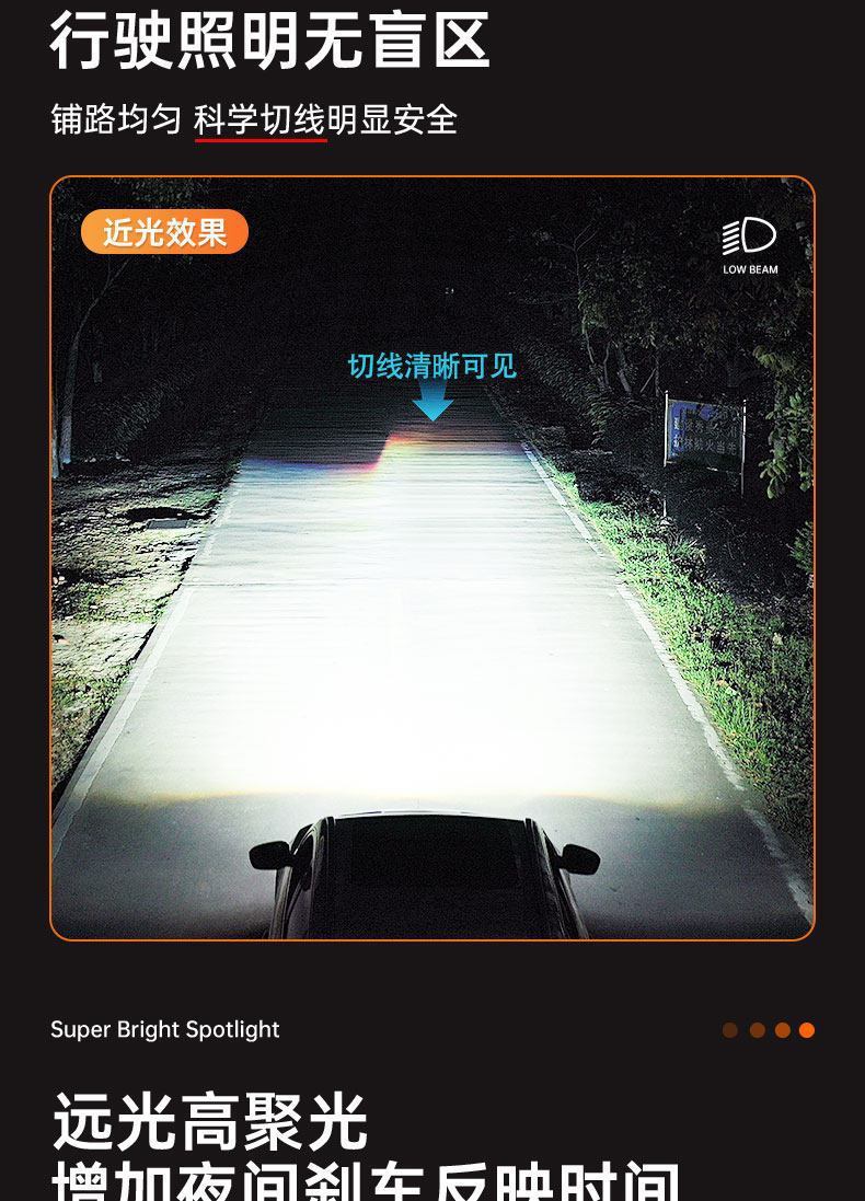 Car Led Headlights High-Brightness Light Modification 120W High-Power Ultra-Bright White Light 9005 Low Beam Headlight Bulbs