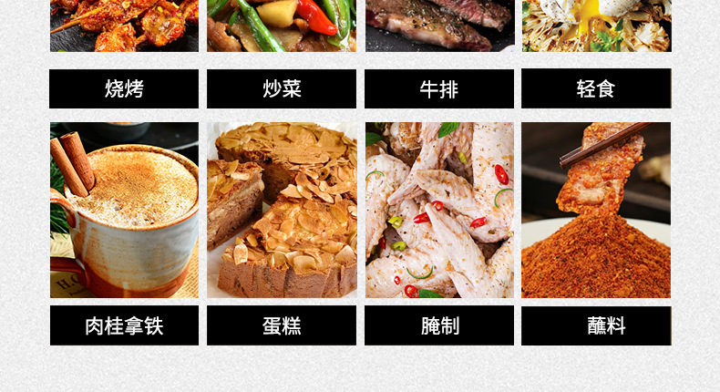 Chinese and Western cuisine spices cumin black and white pepper salt sweet pepper garlic parsley chopped onion powder house five spice