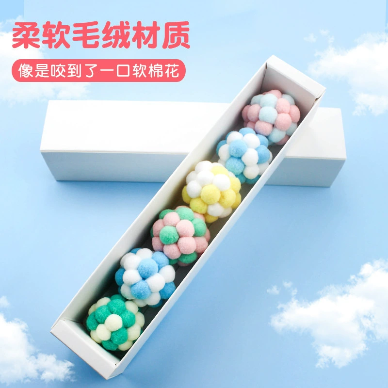 Игрушка для кошек Мяч Дразнить Кошка Палка Кошка Снимающая игрушка Самовысокий котенок Котенок Шлифовальные зубы Укус Принадлежности для кошек 6