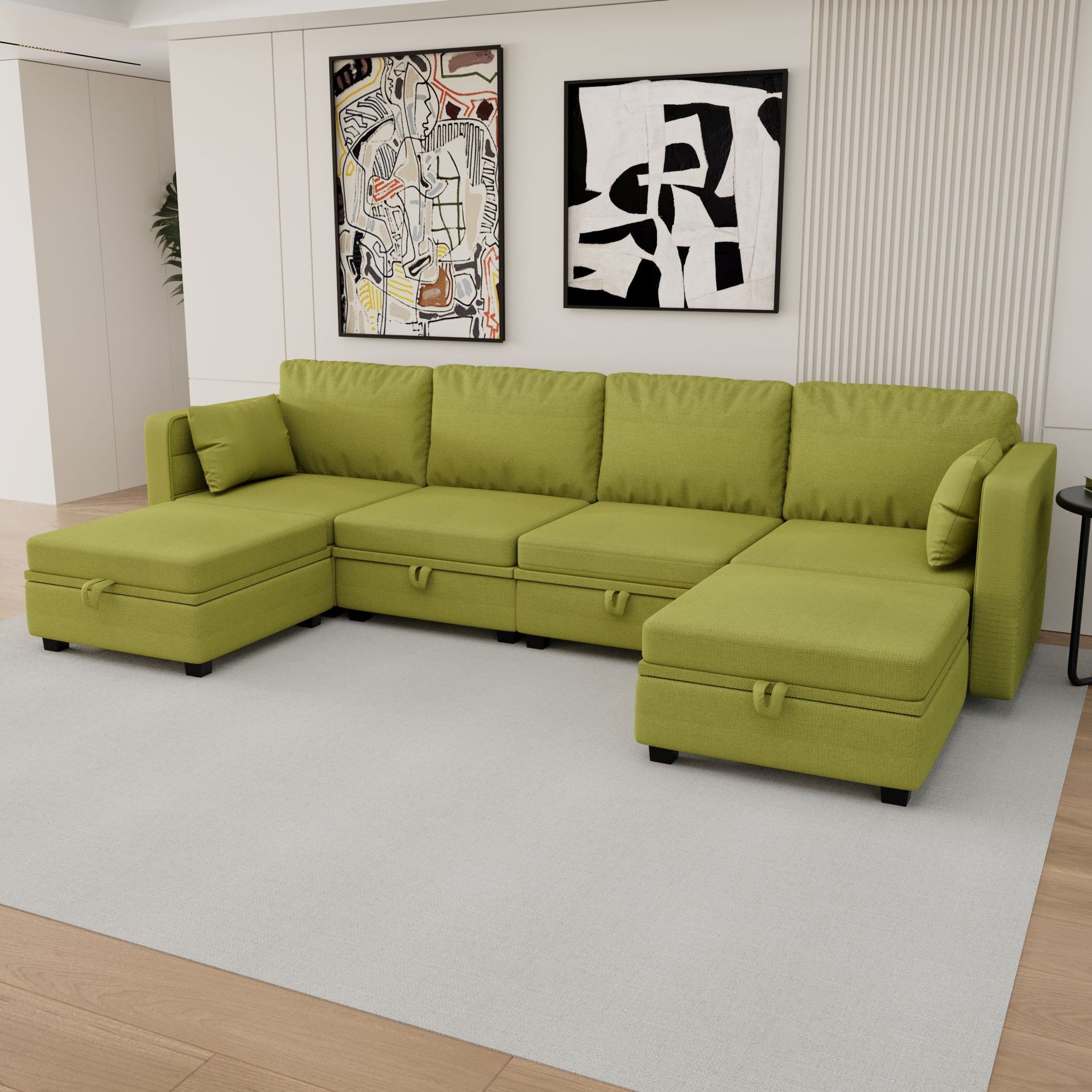 Sofá minimalista nórdico, sofá de balcón de sala de estar de lujo ligero, sofá de tela doble de apartamento pequeño, sofá de módulo de esquina