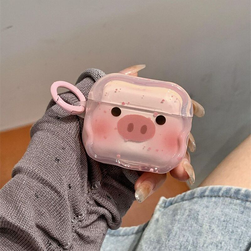 Splash Ink Blush Pig Suitable for AirPods Pro2 Apple Bluetooth Wireless Headphone Cover Soft 1/2/3 Generation Cute and Soft