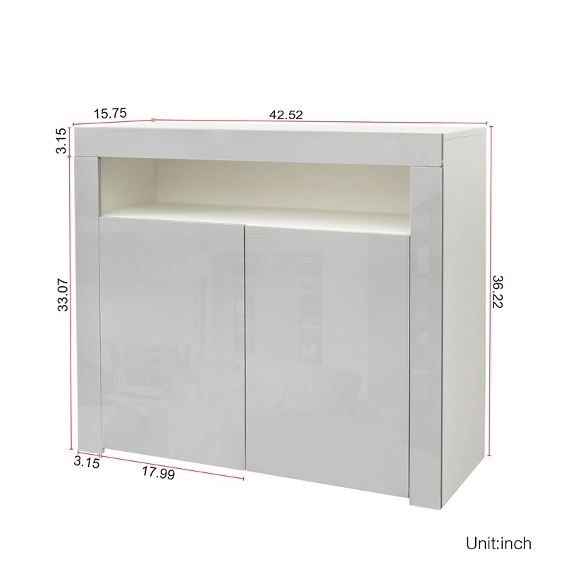 Armario de almacenamiento de piso de múltiples capas moderno minimalista Aparador Comedor Armario de comedor blanco multifuncional estilo crema armario de almacenamiento