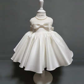 周岁女宝宝礼服夏季儿童亮纱走秀公主裙花童百天小女孩公主裙批发