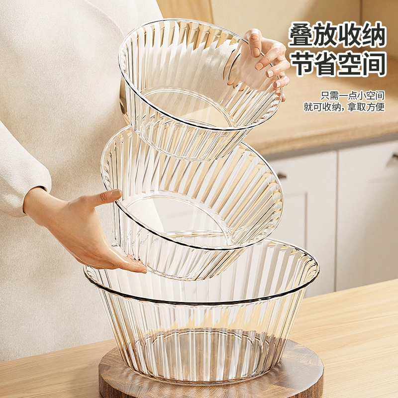 샐러드 그릇 수프 그릇 디저트 플라스틱 얼음 가루 그릇 인터넷 연예인 과일 접시 식기 가정용 2025 새로운 요리 세트