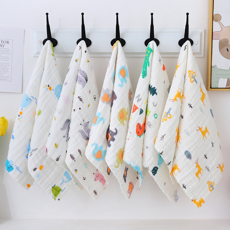 Pure cotton six-layer children's towel, high-density gauze small towel for newborn infants and toddlers, baby face towel, baby bath towel, maternity and infant towel Pure cotton six-layer children's towel, high-density gauze small towel for newborn infants and toddlers, baby face towel, baby bath towel, maternity and infant towel